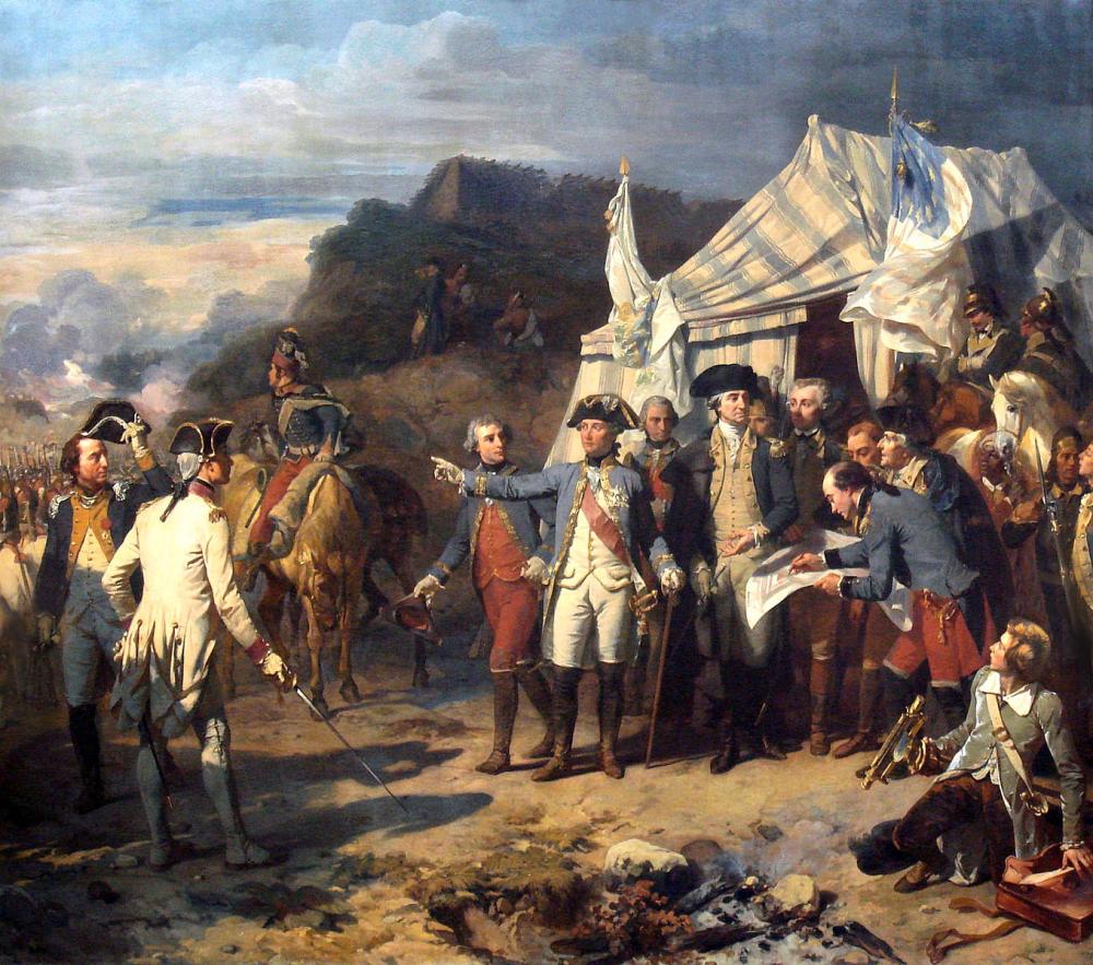 Painting of the siege of Yorktown